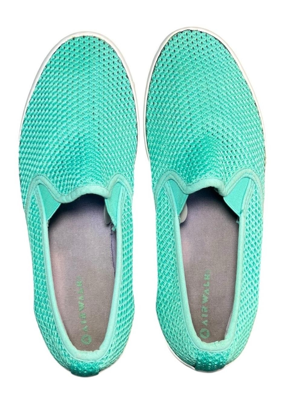 Women’s Airwalk Slip‑On Sneakers Size 11 Turquoise Mesh White Sole